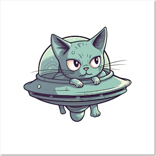 Extraterrestrial Cat Posters and Art